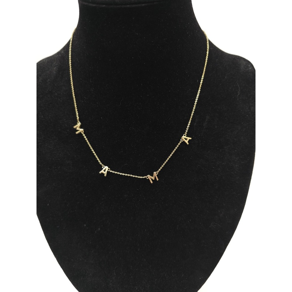Benevolence LA MAMA Necklace Gold‎ Tone  16+2 inch Delicate